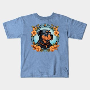 Rottweiler Portrait Kids T-Shirt